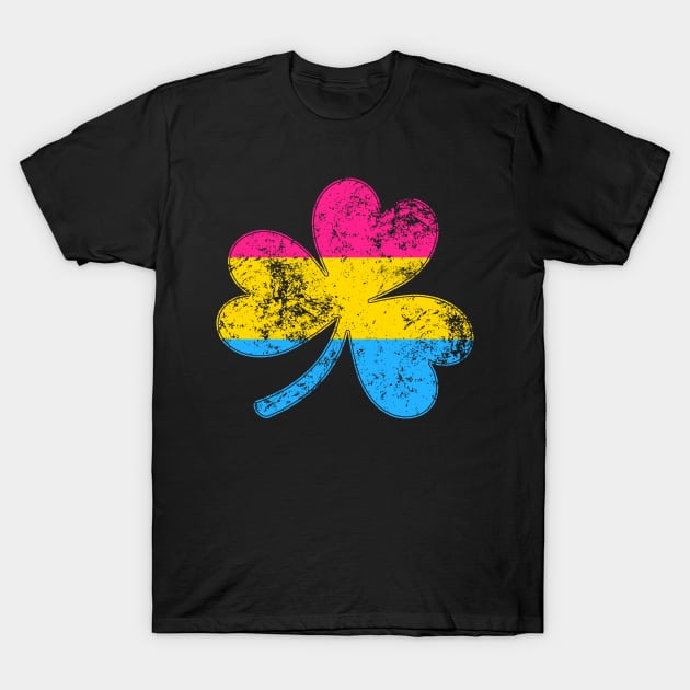 Pansexual Shamrock Pride Flag T-Shirt by wheedesign